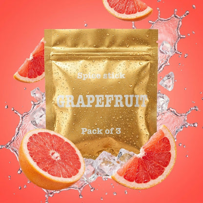 Grapefruit flavor pouch with grapefruit slices and ice